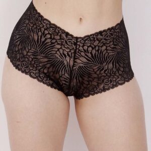 Calcinha Caleçon em renda com forro em algodão - Del Laras