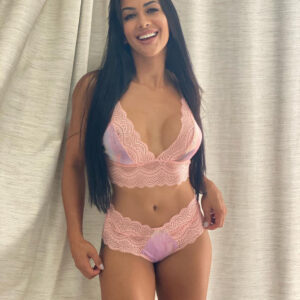 Conjunto sem Bojo em liganete estampada e renda - Silvania Prado