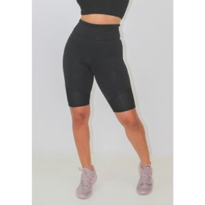 Bermuda Fitness Feminina Preta Lisa