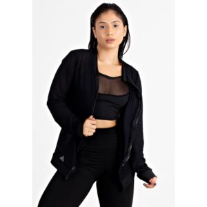 Casaco Fitness Feminino Manga Longa Dry