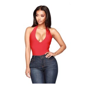 Body Feminino Decote V Costas Nuas