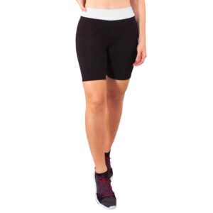 Short Fitness Preto com Faixa Branca Cintura